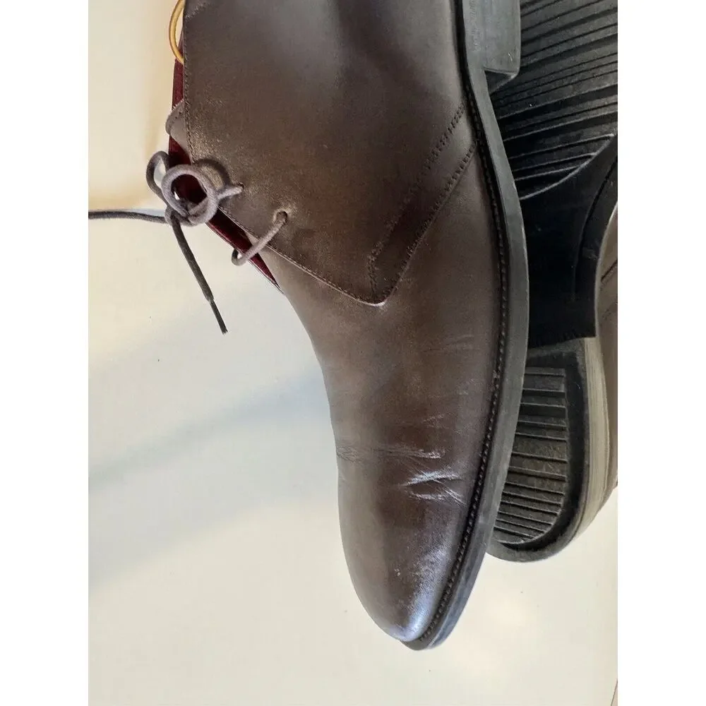 Bachrach Brown Genuine Leather Boots, Size 14, 48-05